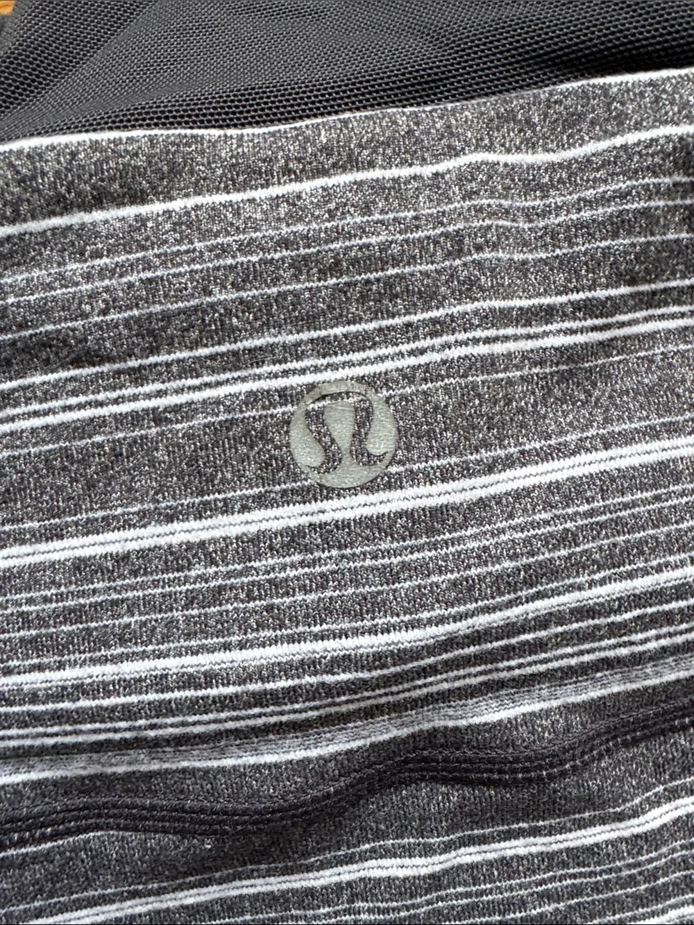 lululemon athletica Black and Gray Striped Halter-Back Tank